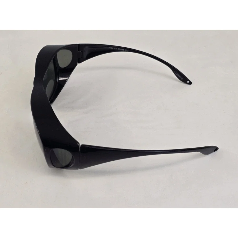 Yogo‎ Vision 8059 Solar Shield Unisex Wrap Around Black Sunglasses 60-18-132 NIP